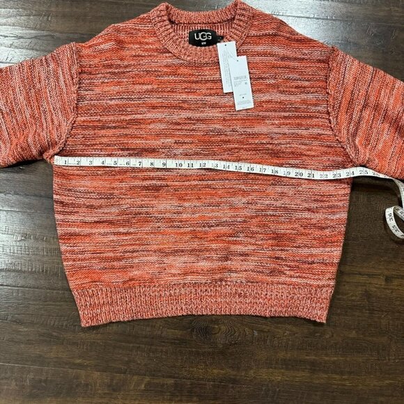 UGG Women Avianna Wool Blend Pullover Sweater Crew Neck Salmon Pink XL - Picture 9 of 10